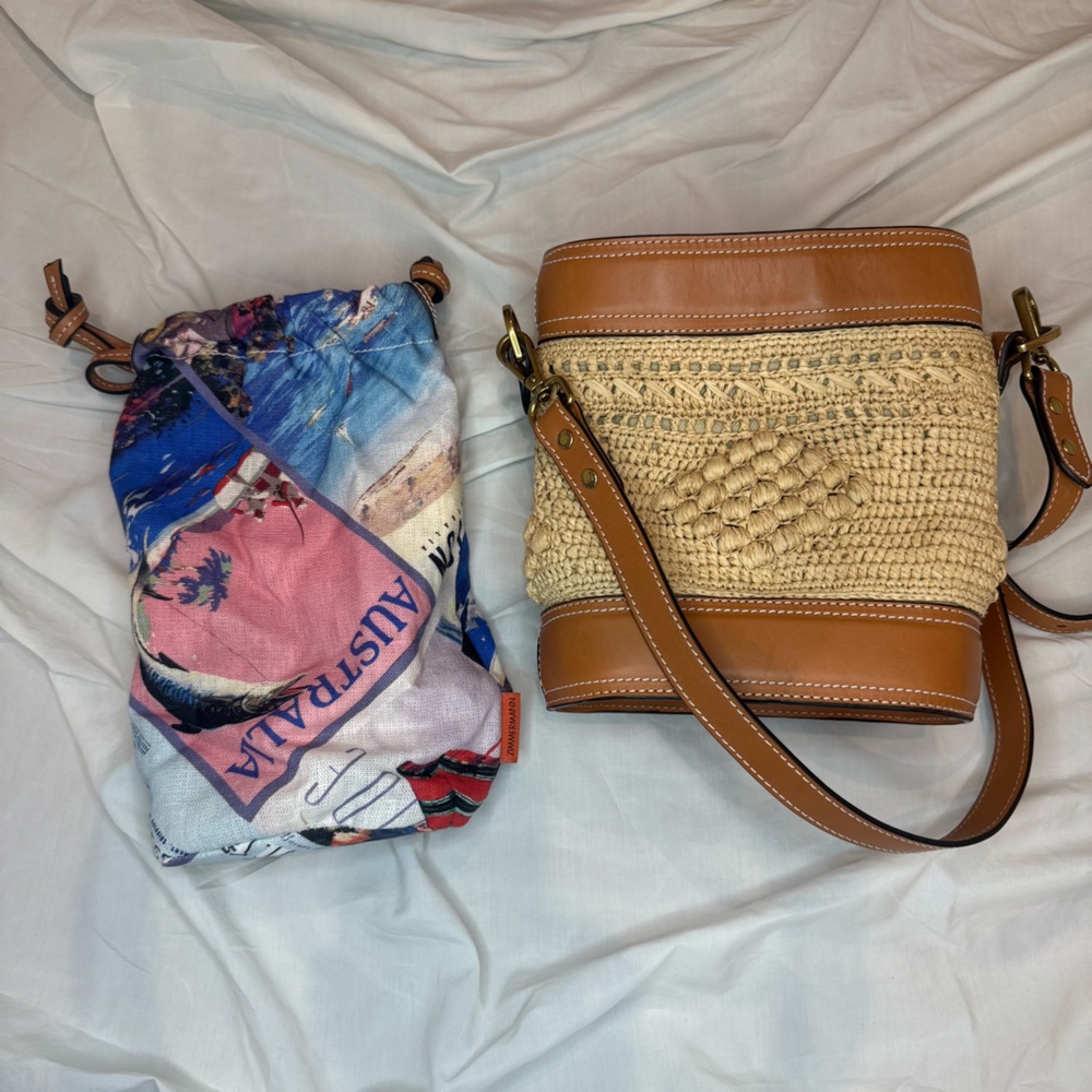 Zimmermann Raffia Bucket Bag - Picture 8 of 9